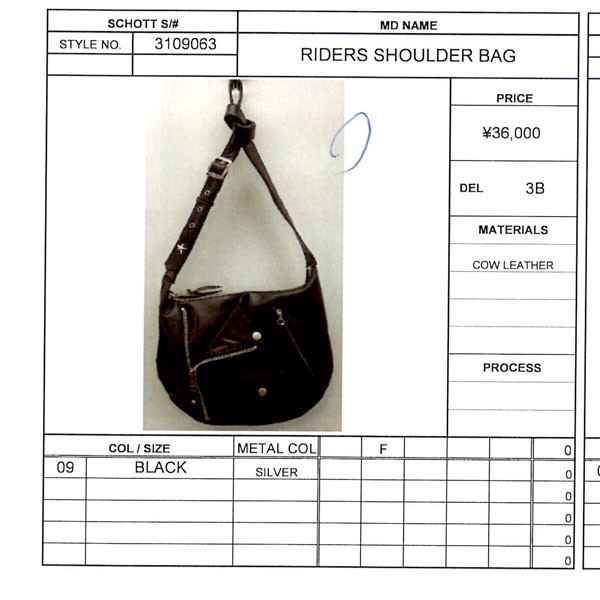 Schott N.Y.C (ショット) 3109063 RIDERS SHOULDER BAG