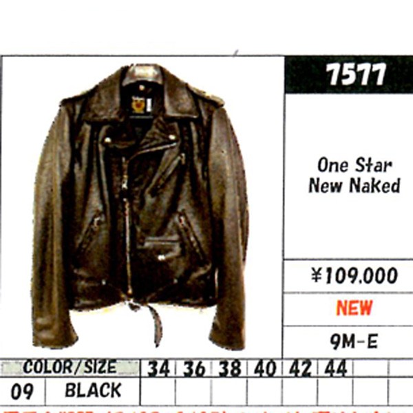 Schott N.Y.C（ショット） Schott No.7577 516US ONE STAR NEW NAKED