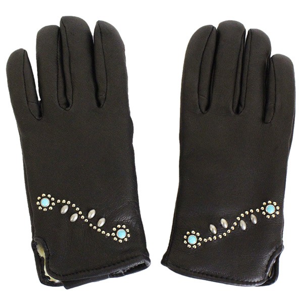 HTC(Hollywood Trading Company) Geier Glove ガイヤーグローブ 200LDP #SN-32 Turquoise ディアスキン ボア付き 全3色｜threewoodjapan｜02