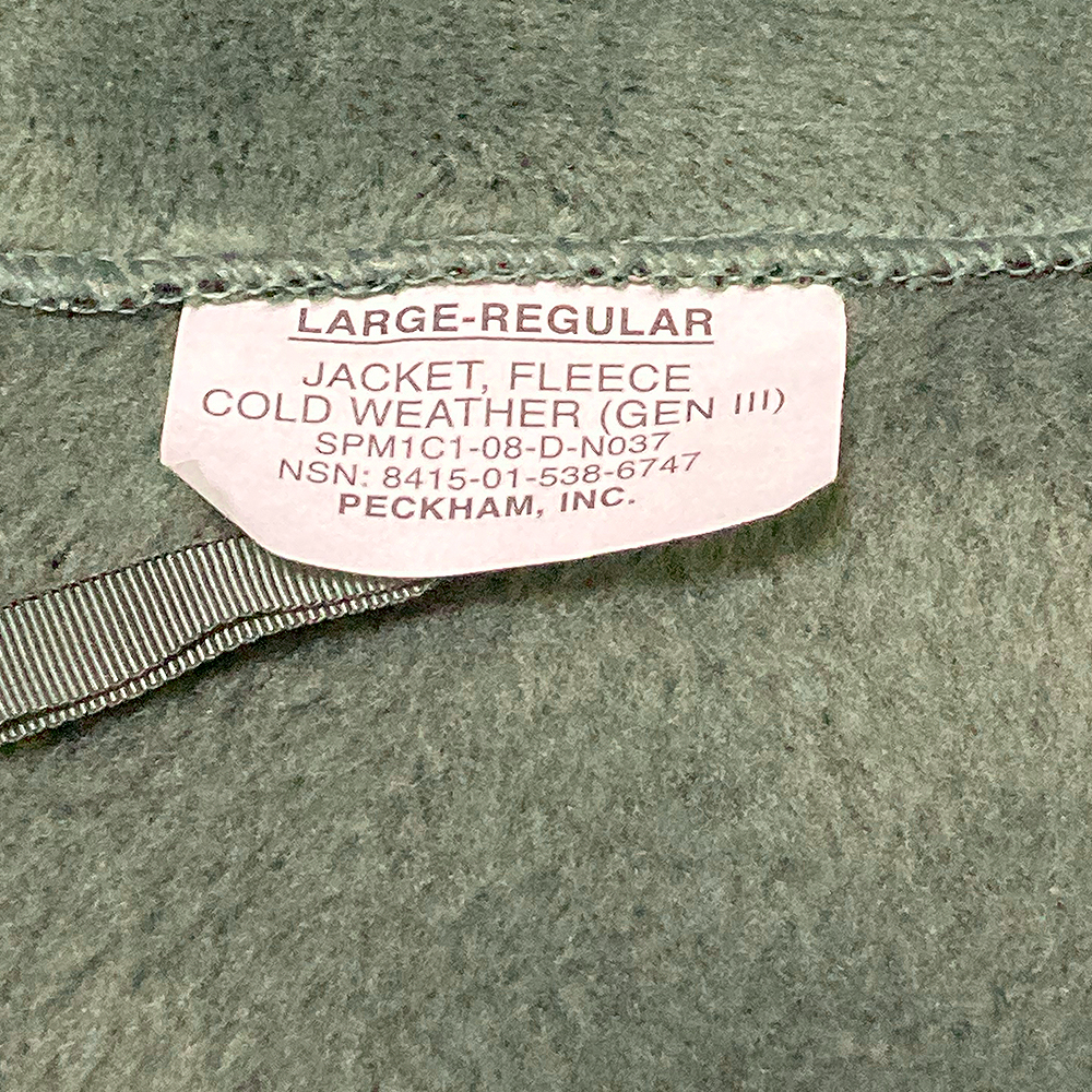 米軍 ECWCS Gen3 POLARTEC FLEECE フリースジャケット FOLIAGE LARGE