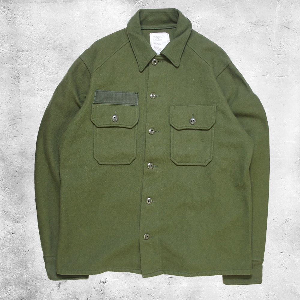 80's 米軍 ヴィンテージ ウールシャツ US ARMY OG-108 SHIRT LARGE