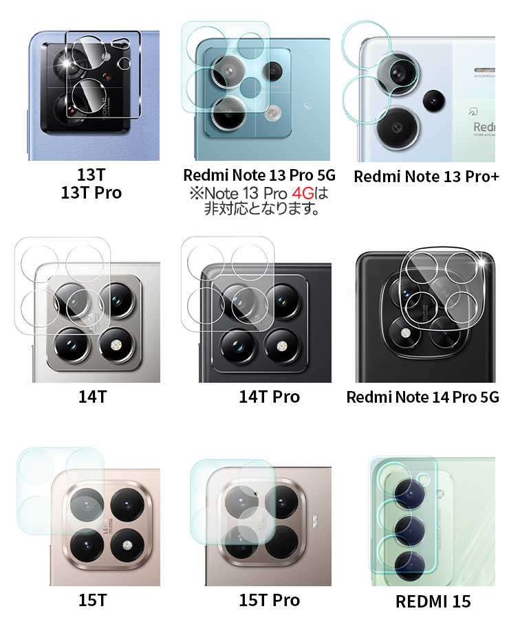 Xiaomi カメラガラスフィルム カメラカバー カメラフィルム