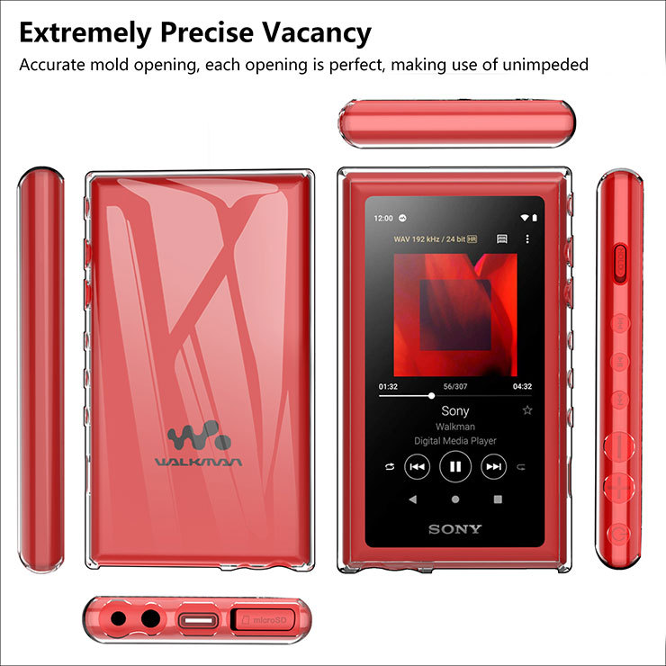 SONY walkman NW-A100 シリーズ NW-A100TPS NW-A105 NW-A105HN NW-A106 NW-A107 対応  ソフトケース カバー TPU クリア ケース 透明 無地 シンプル ドット加工 : opc210-nwa100 : Thursday - 通販 -  Yahoo!ショッピング