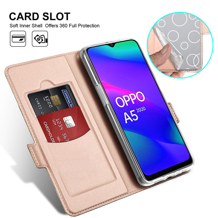 OPPO 【上質な手触り】 A5 2020 シンプル 手帳型 レザーケース OPPO 【上質な手触り】 A5 2020 シンプル 手帳型 レザーケース