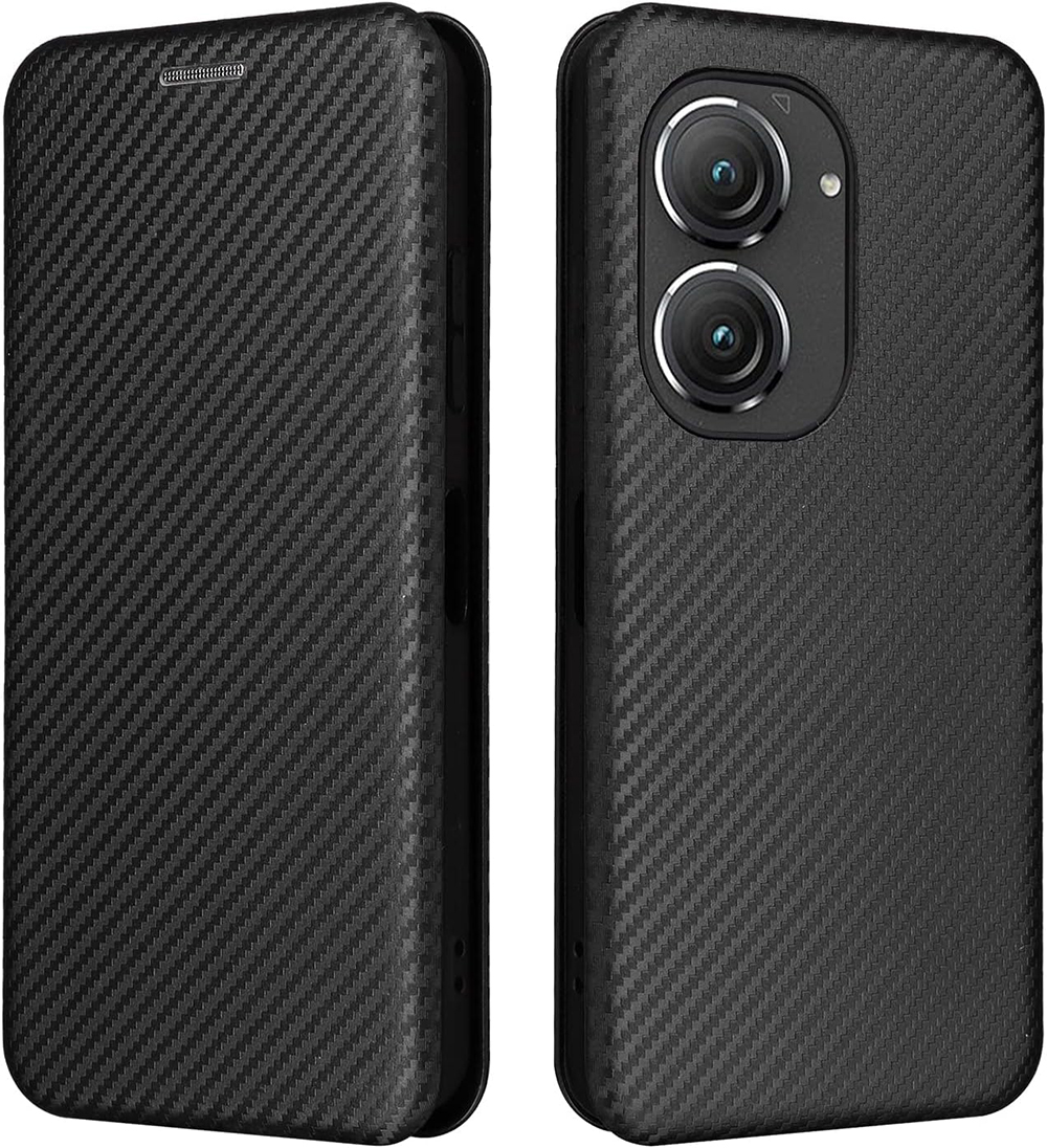 ASUS ZenFone 10 ケース 9 カーボン 手帳型 レザーケース カバー