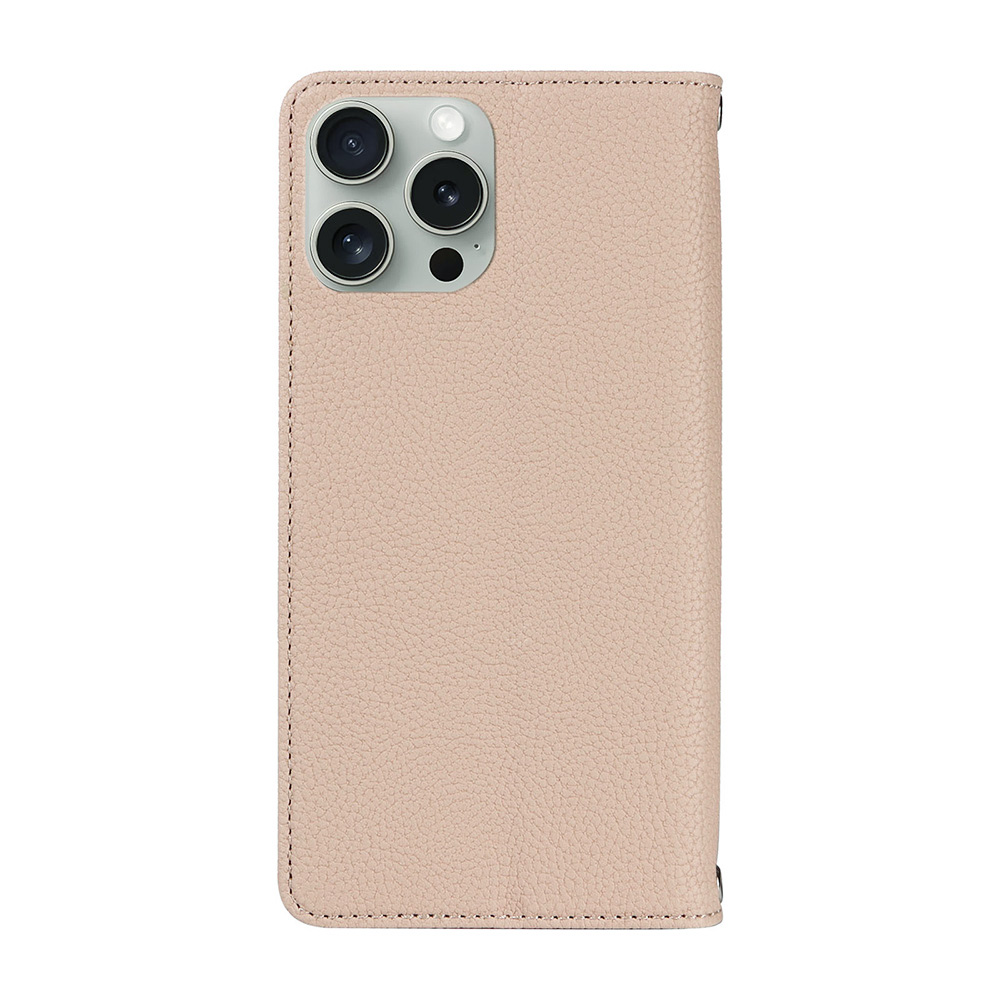 iPhone 15 Pro ケース ベージュ ストラップセット iPhone 15 ケース iPhone14 手帳 ストラップ iPhone15 15pro 15promax