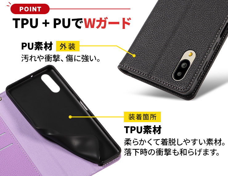 BASIO active シンプルスマホ6 ケース 手帳型 カバー レザー 手帳ケース ストラップ ソフト ケース 保護 シンプル 耐衝撃 