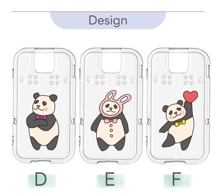キッズケータイ SH-03M ケース カバー ぱんだ パンダ ソフト クリア