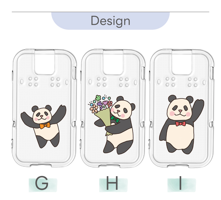 キッズケータイ SH-03M ケース カバー ぱんだ パンダ ソフト クリア