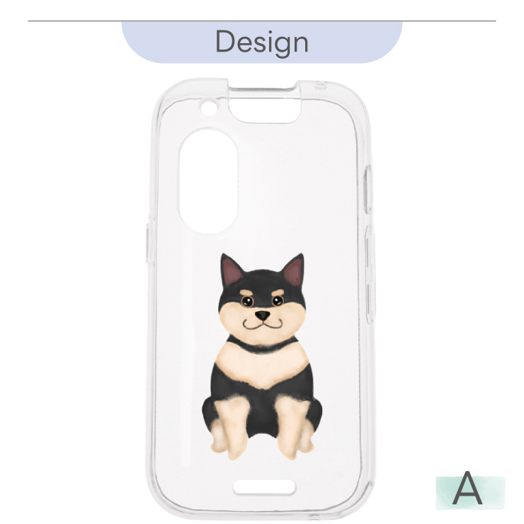 キッズフォン3 ケース 犬 柴犬 いぬ イヌ しばけん ソフト クリア