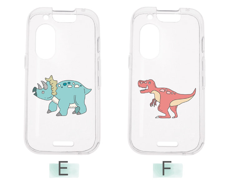 キッズフォン3 ケース カバー 恐竜 きょうりゅう dinosaur ソフト