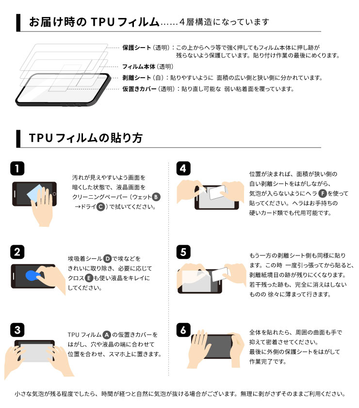 Rakuten Hand 5G フィルム TPUフィルム 曲面対応 液晶保護
