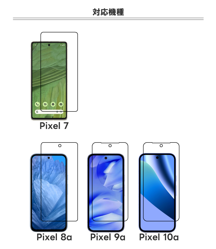 Google Pixel 10a 9a 8a フィルム 8 Pro 7 ガラスフィルム ガイド枠
