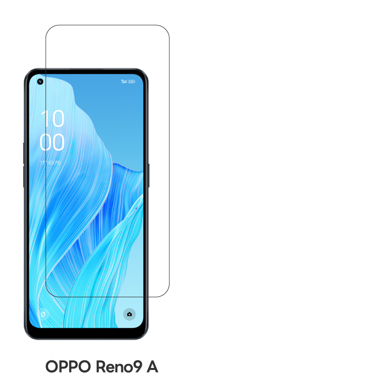 OPPO Reno9 A Reno7 A Reno5 A ブルーライトカット ガラスフィルム ガイド枠付き フィルム スマホフィルム オッポ リノ  reno 9a 7a 5a 保護フィルム ガイド