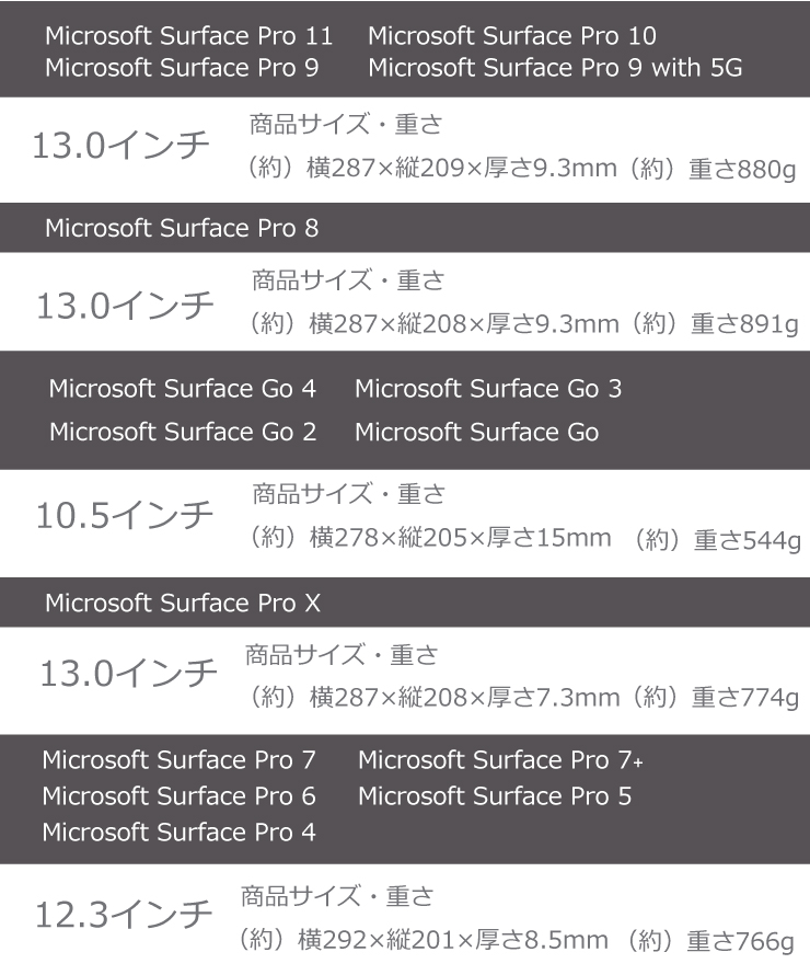 Surface PUレザースタンドタブレットケース