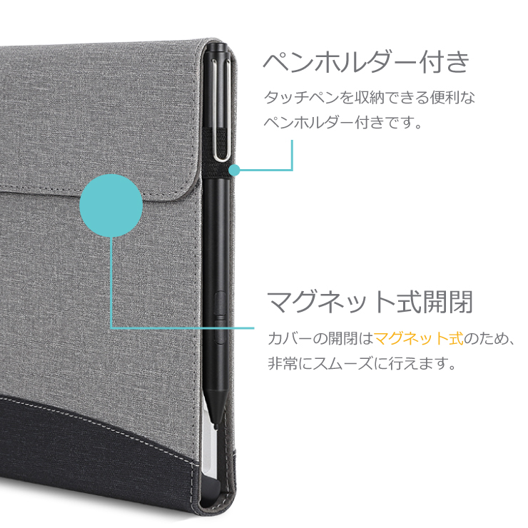 Surface 収納ポケット スタンドタブレットケース