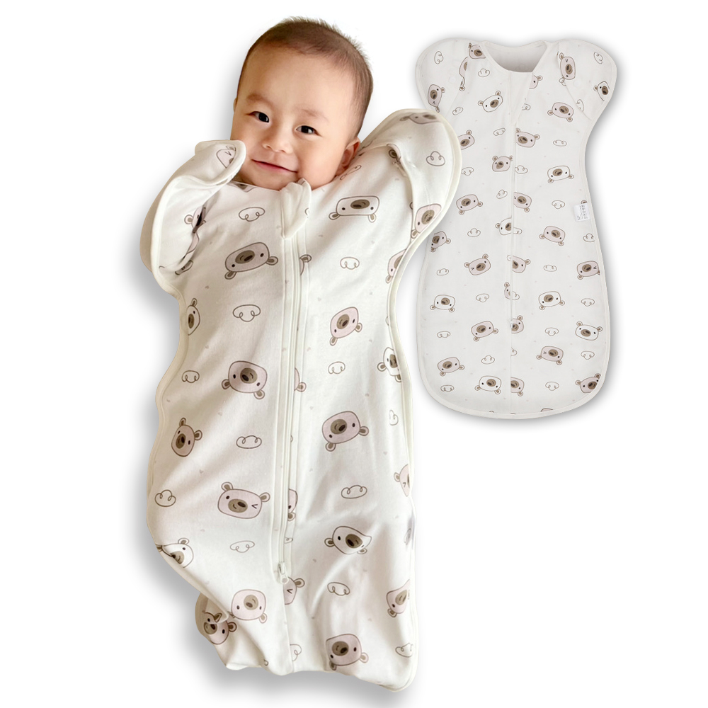 スワドル おくるみ 新生児 スリーパー 秋冬 赤ちゃん ベビー モロー反射 手が出せる すわどる 出産祝い 着る毛布 | PureHug | 02