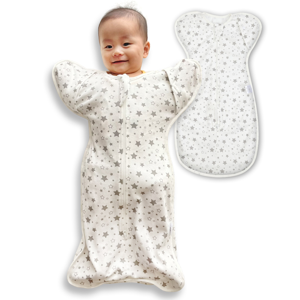 スワドル おくるみ 新生児 スリーパー 秋冬 赤ちゃん ベビー モロー反射 手が出せる すわどる 出産祝い 着る毛布 | PureHug | 01