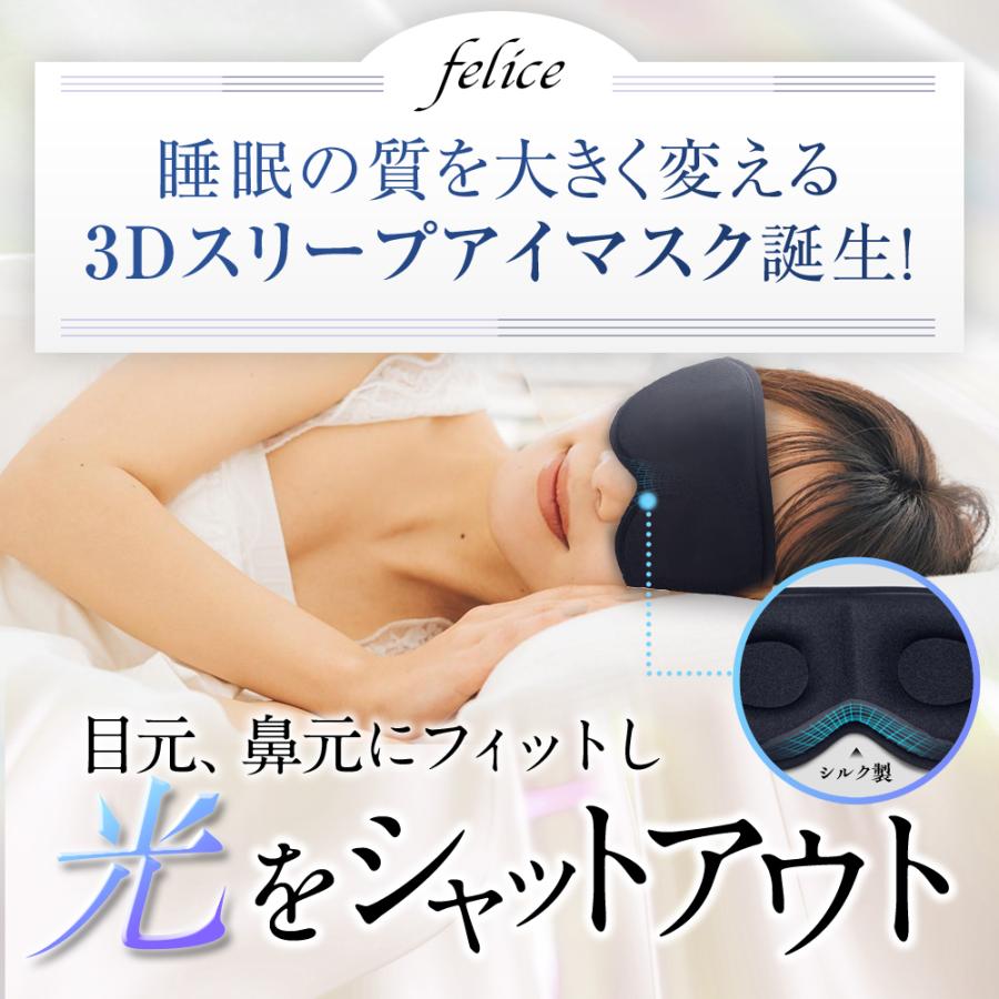 アイマスク 睡眠 シルクアイマスク 3D 立体型 遮光 眼精疲労 男女兼用 