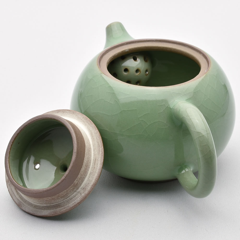 天香茶行 中国茶器セット 青磁西施（哥窯梅子青）急須、茶海
