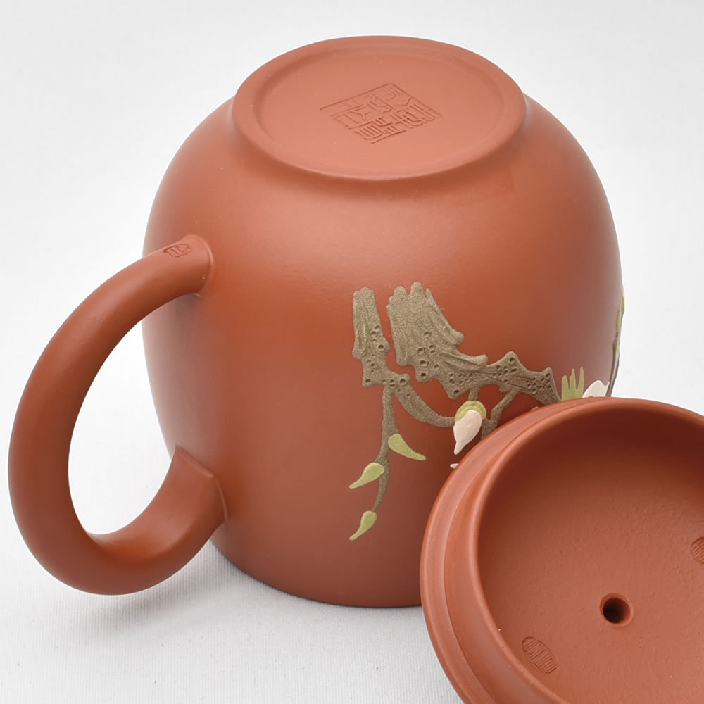 宜興紫砂 玉蘭花蓋杯 中国茶器の蓋付きマグカップ : chen35 : 天香茶行 