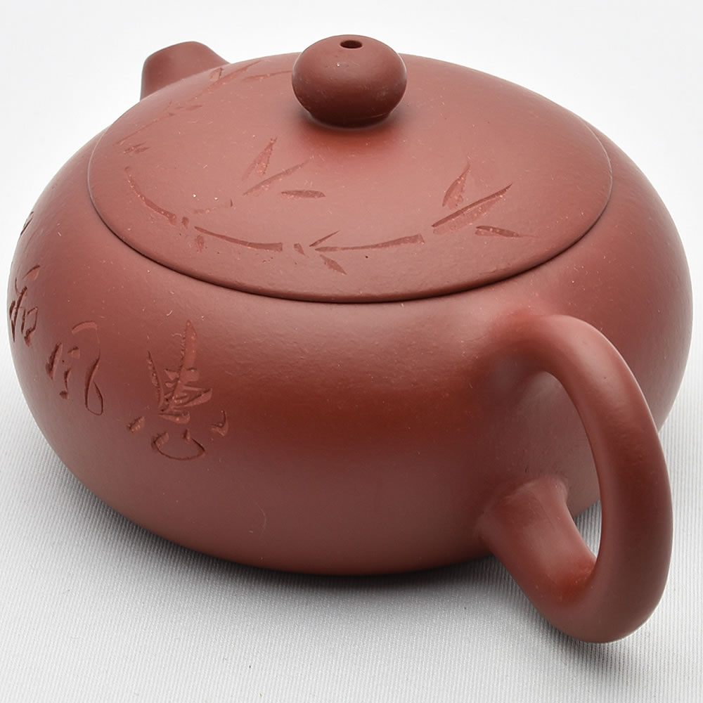 中国茶器・茶壺 扁西施(芦興龍・赤茶)180ml (宜興紫砂壺 中国茶器・茶壺 扁西施(芦興龍・赤茶)180ml (宜興紫砂壺