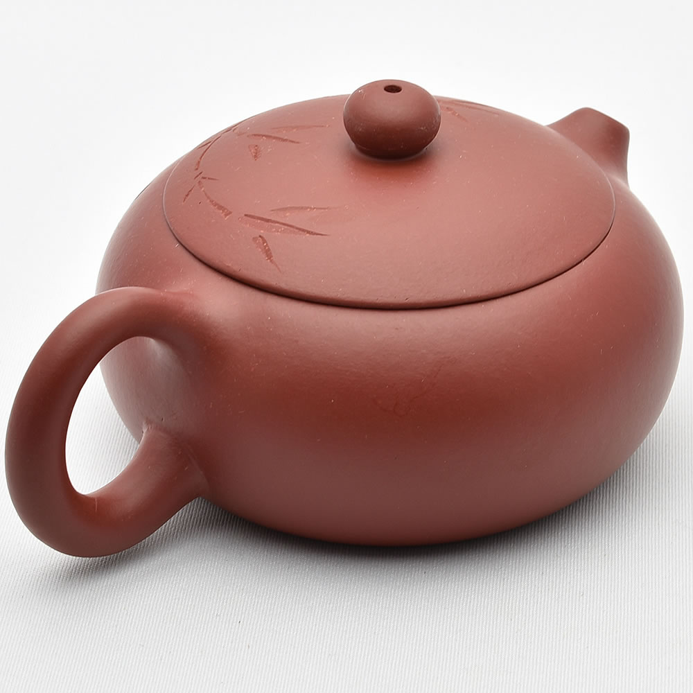 中国茶器・茶壺 扁西施（芦興龍・赤茶）180ml （宜興紫砂壺