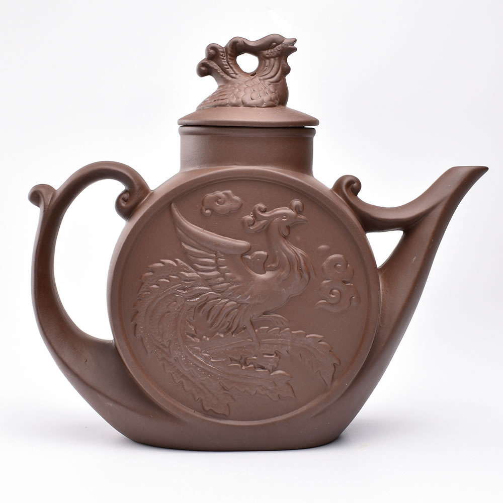 中国茶器・大盤龍壺 750ml(満水900ml)紫砂風 広東潮州 茶壺 中国茶器・大盤龍壺 750ml(満水900ml)紫砂風 広東潮州 茶壺