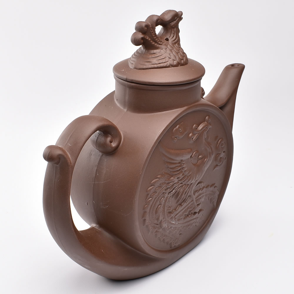 中国茶器・大盤龍壺 750ml（満水900ml）紫砂風 広東潮州 茶壺
