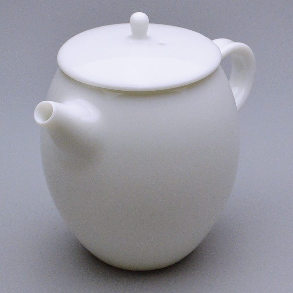 宮帽壺160ml 白磁茶壺・急須 透明感のある白磁 : 天香茶行