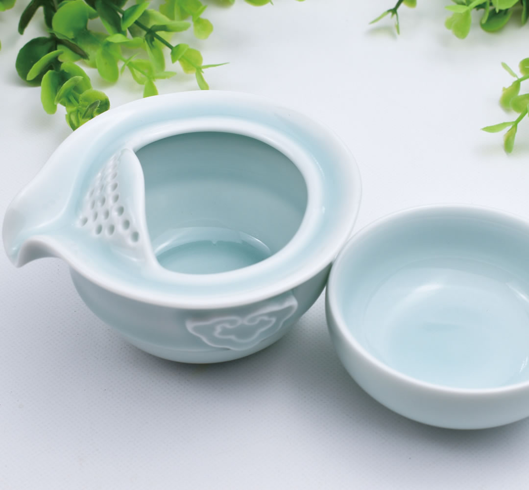 快客杯（青磁・弟窯粉青）｜中国茶器セット 天香茶行 : 天香茶行