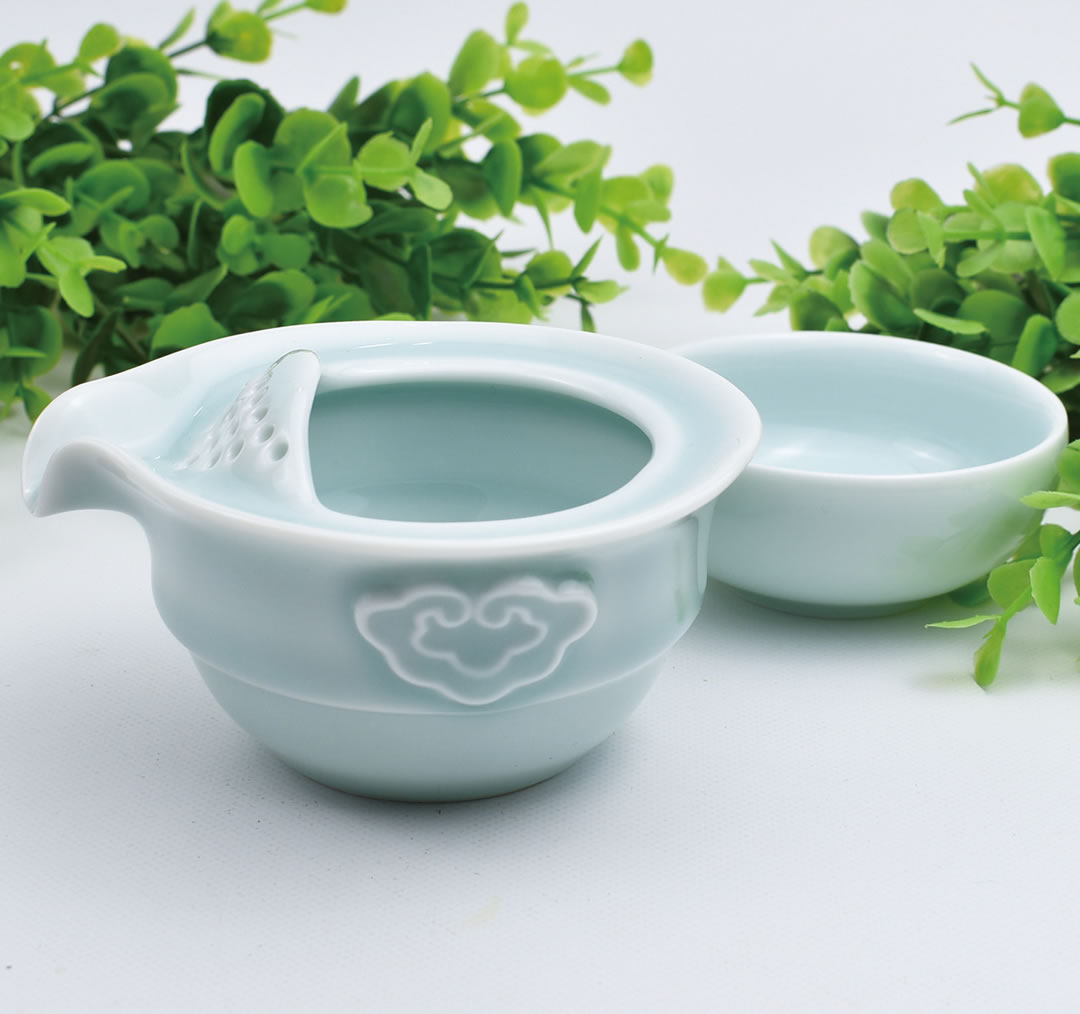 快客杯（青磁・弟窯粉青）｜中国茶器セット 天香茶行 : 天香茶行
