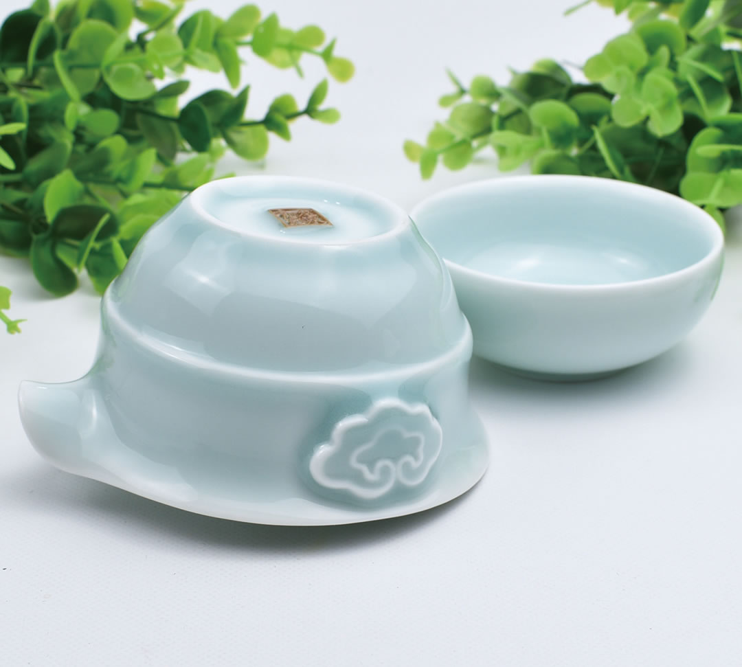 快客杯（青磁・弟窯粉青）｜中国茶器セット 天香茶行 : 天香茶行