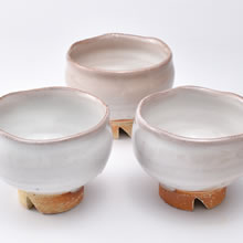 萩焼 汲出湯呑 120ml（満水200ml） 茶杯 湯飲み 切り高台 八代兼田佳炎