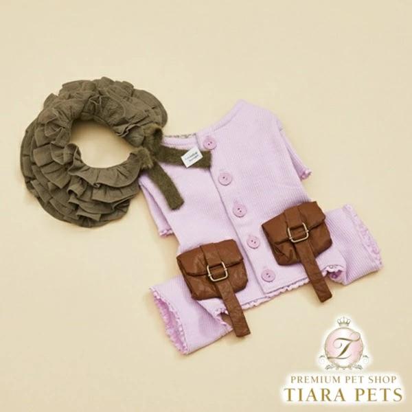 ルイスドッグ louisdog Pink Sachet Pocket All-in-One 小型犬 犬服 ジャンプスーツ オールインワン ロンパース セレブ