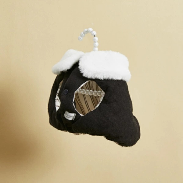 ルイスドッグ louisdog Black Beauty Linen Padded Jacket【小型犬 犬服 アウター ジャケット セレブ 】_3