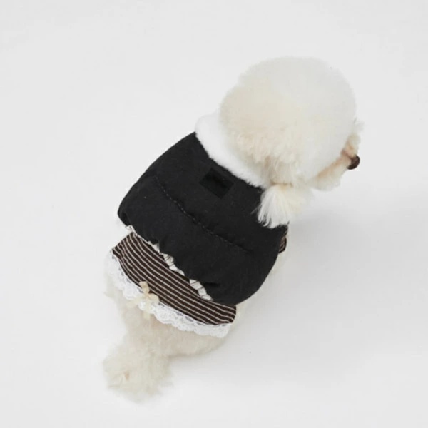 ルイスドッグ louisdog Black Beauty Linen Padded Jacket【小型犬 犬服 アウター ジャケット セレブ 】_5