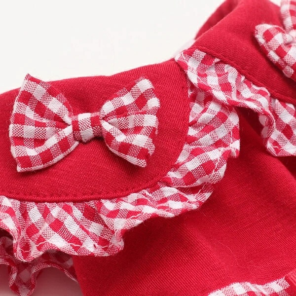 きゃんナナ CanNana レトロいちごギンガムフリルワンピース 1159【小型