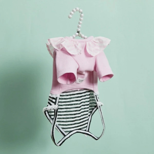 ルイスドッグ louisdog Parfait Pink Pants【小型犬 犬服 トップス つなぎ ロンパース セレブ】の画像