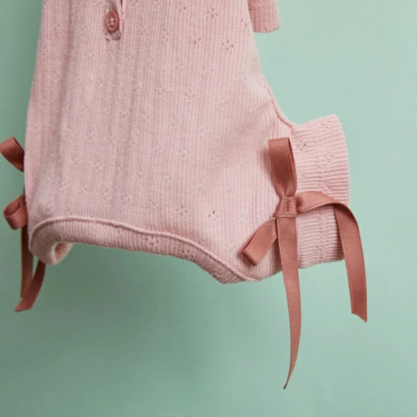 ルイスドッグ louisdog Eyelet All-in-One/Pink【小型犬 犬用 犬服 オールインワン ロンパース つなぎ セレブ】の画像