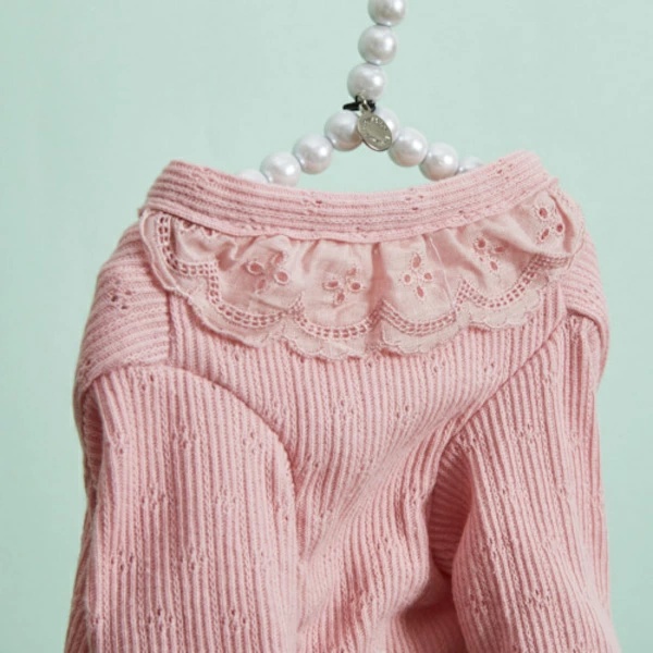 ルイスドッグ louisdog Eyelet All-in-One/Pink【小型犬 犬用 犬服 オールインワン ロンパース つなぎ セレブ】の画像