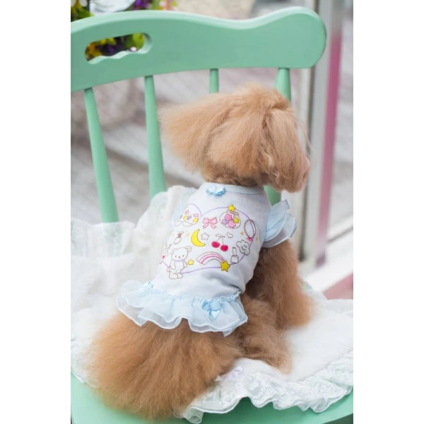 ブルブブ　３点　サイズＳＳＳ 犬服 ブルブブ BLU-BU-BU ホワイト わんちゃんズボン SSSサイズ 【公式