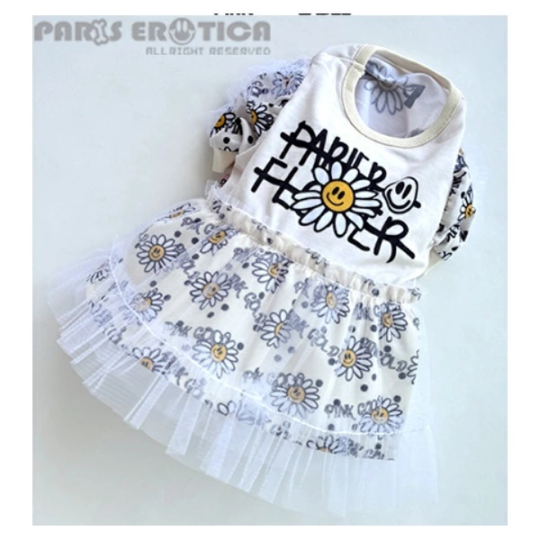 パリエロ PARIERO★先行予約★Margaret Dress【小型犬 犬服 ワンピース ドレス スカート セレブ】の画像
