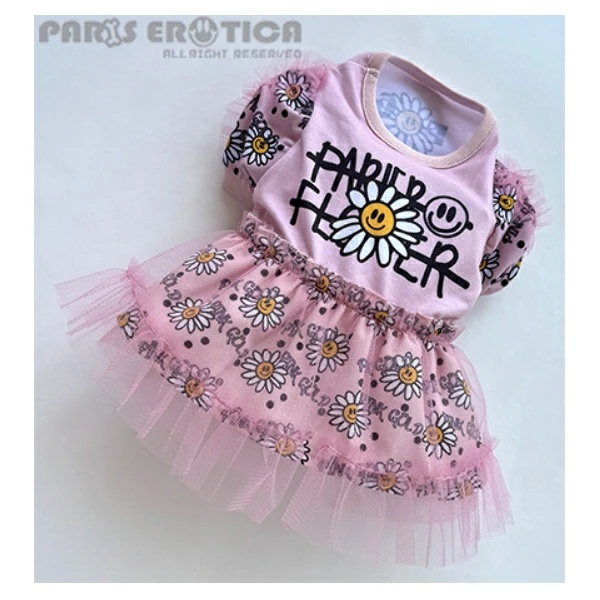 パリエロ PARIERO★先行予約★Margaret Dress【小型犬 犬服 ワンピース ドレス スカート セレブ】の画像