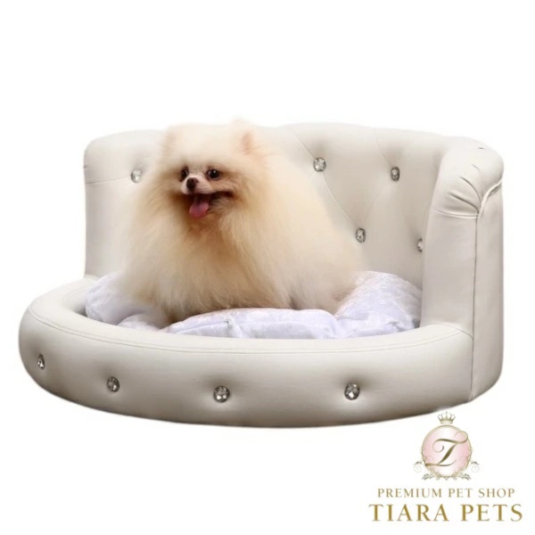 ビジューセレブラウンドベッド【ビジュー ラグジュアリー 犬 小型犬 ベッド ソファー又家具】 S