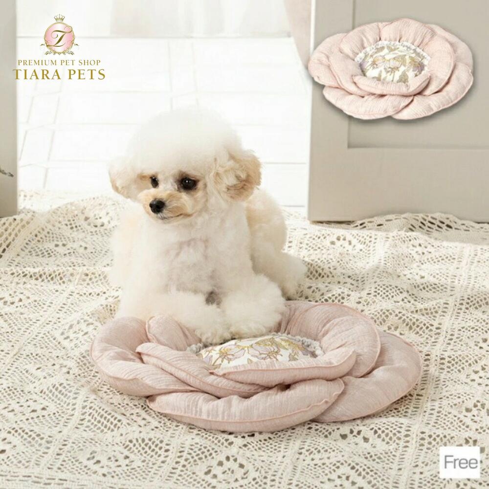 アントゥトゥ Un TouTou 花柄フリルクッション F【小型犬 犬用 マット ラグ クッション グッズ セレブ】