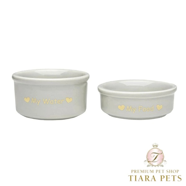 フォーペッツオンリー For Pets Only Teacup Bowl Set Grey【犬用 食器 フードボウル セレブ】