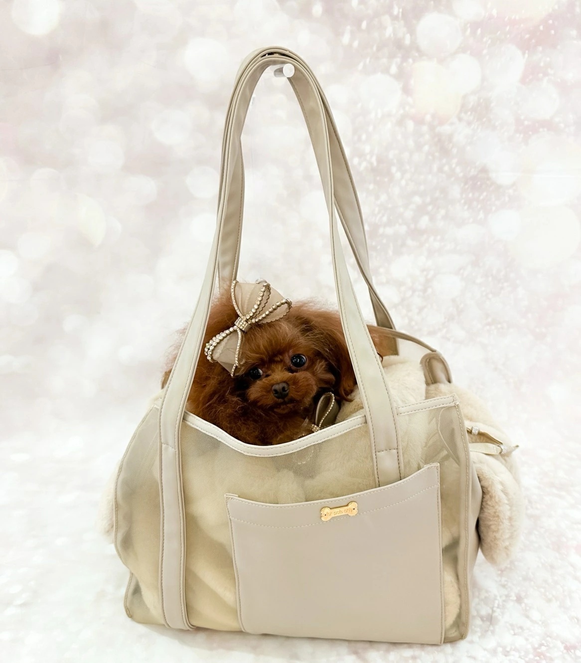 フォーペッツオンリー For Pets Only Baby Warmer Beige【犬用 ママ用 オーナー様用 インナーバッグ セレブ】_4