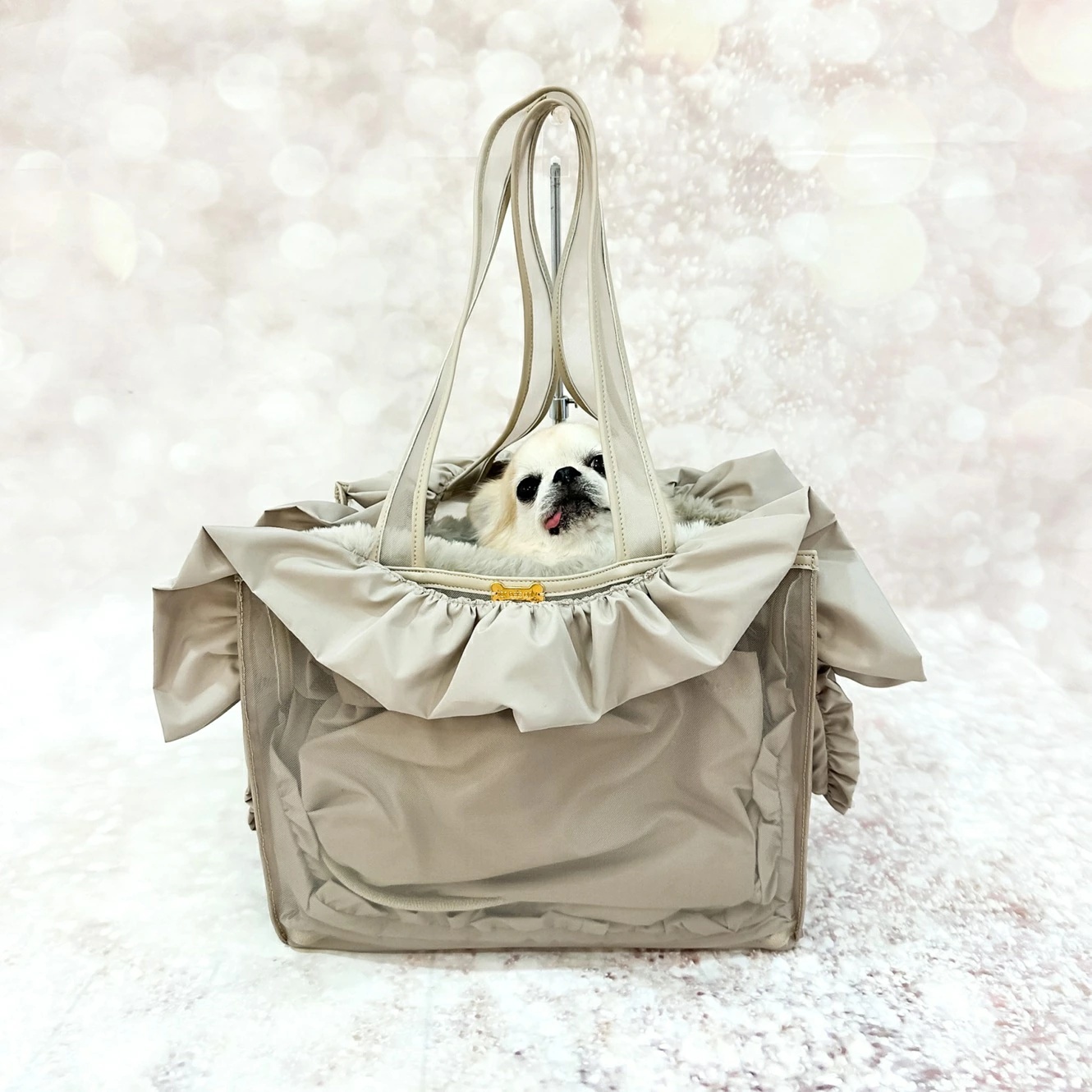 フォーペッツオンリー For Pets Only Warm Me Up Greige【犬用 ママ用 オーナー様用 インナーバッグ セレブ】_4