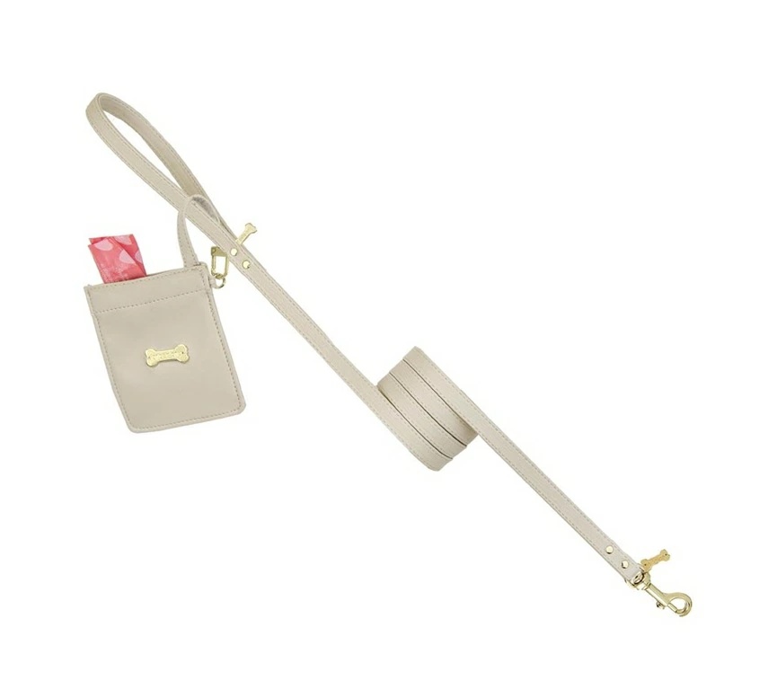 フォーペッツオンリー For Pets Only My Micro Pochette Greige/Gold【犬用 オーナー用 ポシェット 小物入れ エチケット袋入れ お散歩 セレブ】の画像
